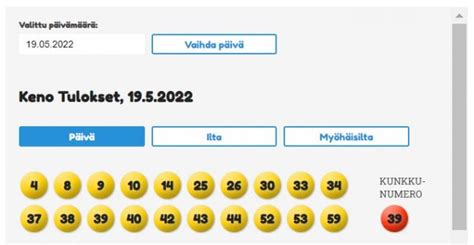 Keno tulokset .
